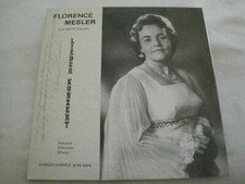 Florence Mesler, Lyric-spinto Soprano: Lieder Konzert VINYL LP ALBUM 1971 RECORD