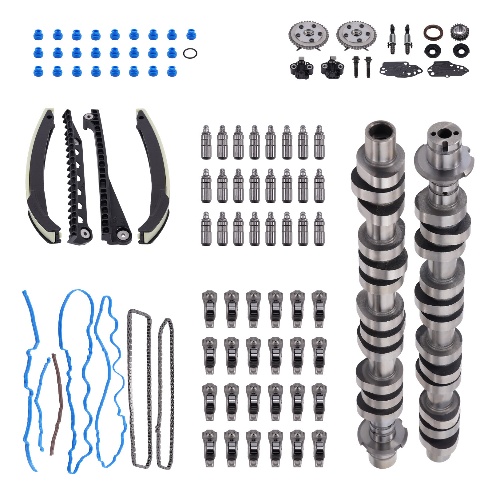 Camshafts Lifters Rocker Arms Timing Chain Kit For F150 Lincoln F85Z-6M274-AA