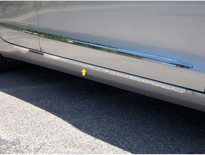 2p Luxury FX Chrome 1 1/4' Lower Rocker Molding Trim For 2013-2018 Cadillac ATS
