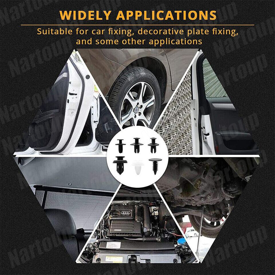 For Nissan Fastener Box Set Bumper Fender Liner Push Type Retainer Clips -100x