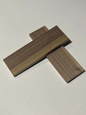 2 Piece Black Walnut Knife Handle Scales Lumber Blank Bookmatched 130x41x9mm #43