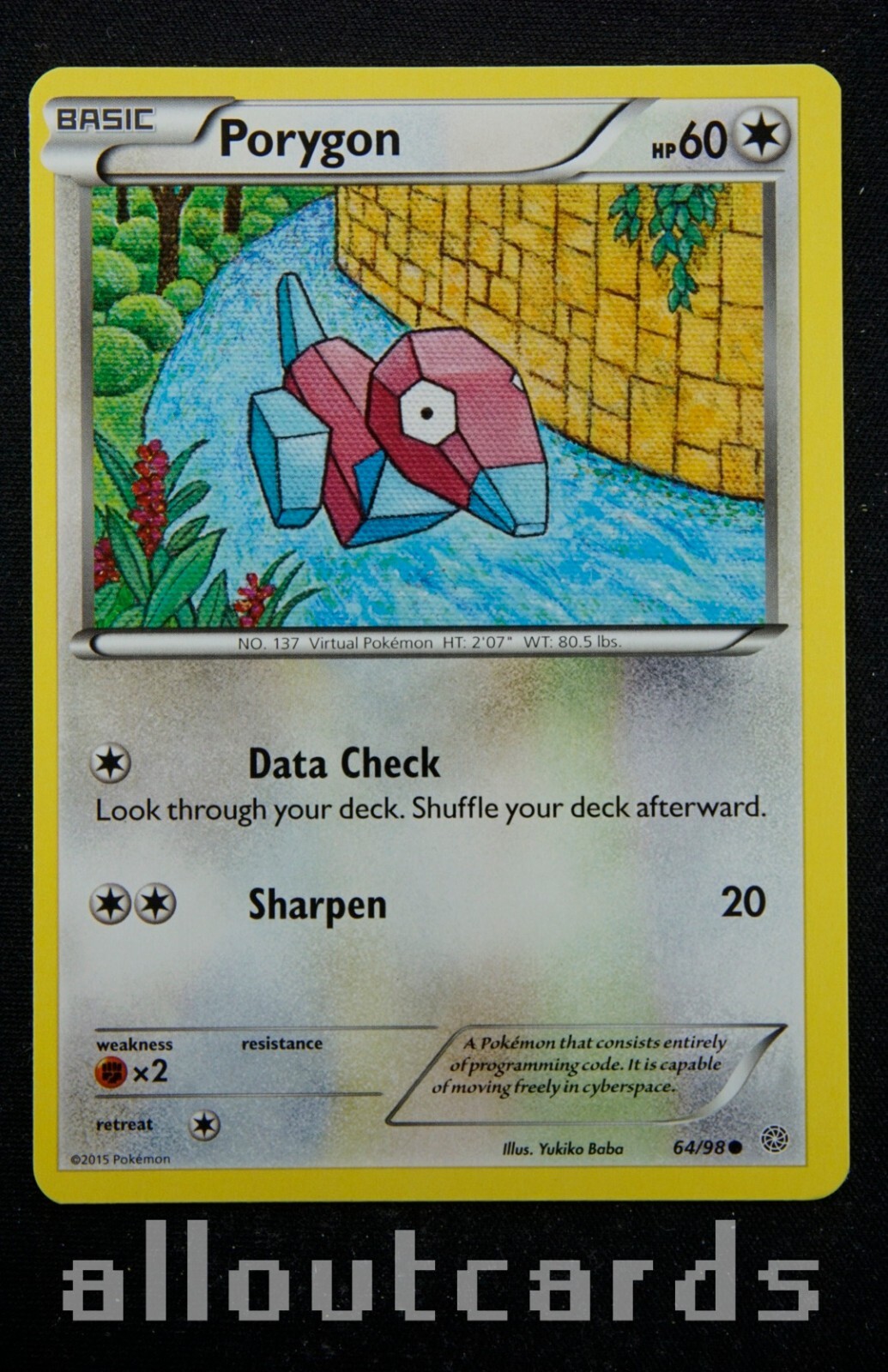 2015 Pokémon Ancient Origins Porygon 64/98 NM/M
