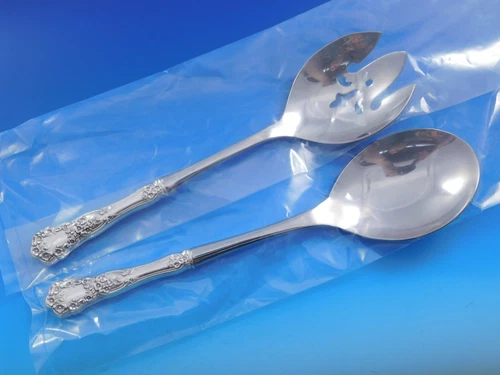 Buttercup by Gorham Sterling Silver Salad Serving Set 2pc Pierced Custom 10 1/2"