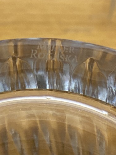 REED & BARTON MILLER ROGASKA SOHO DOUBLE OLD FASHIONED GLASS VERTICAL CUTS NWT - Picture 3 of 3