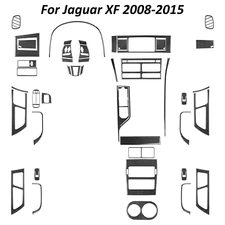 48Pcs Real Carbon Fiber Full Kits Interior Cover Trim For Jaguar XF X250 2008-15
