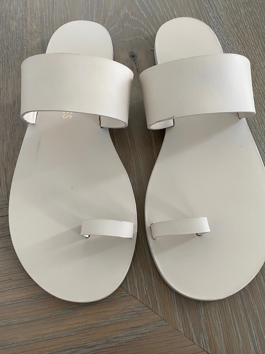 Tkees Dem Leather Sandal Ivory Size 8B New RV 150