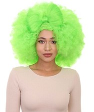 Fluffy Fashion Afro Wig with Hair Bow, Perfect for Halloween, HW-869