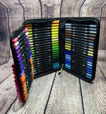 Adults Colouring Pens 72 Colors Dual Tip Brush Pens Watercolour Art Markers
