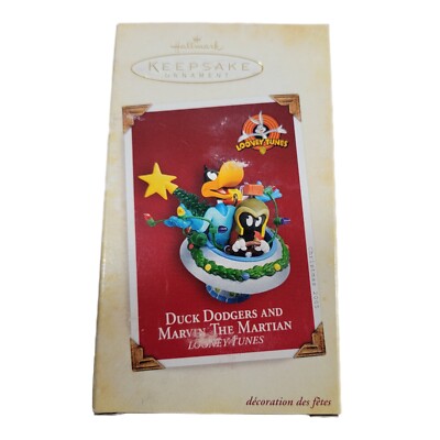 Hallmark Ornament Duck Dodgers and Marvin the Martian 2005 Looney Tunes MIB