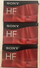 Sony Blank Cassette Tapes Lot Of 3 HF 90 Minute