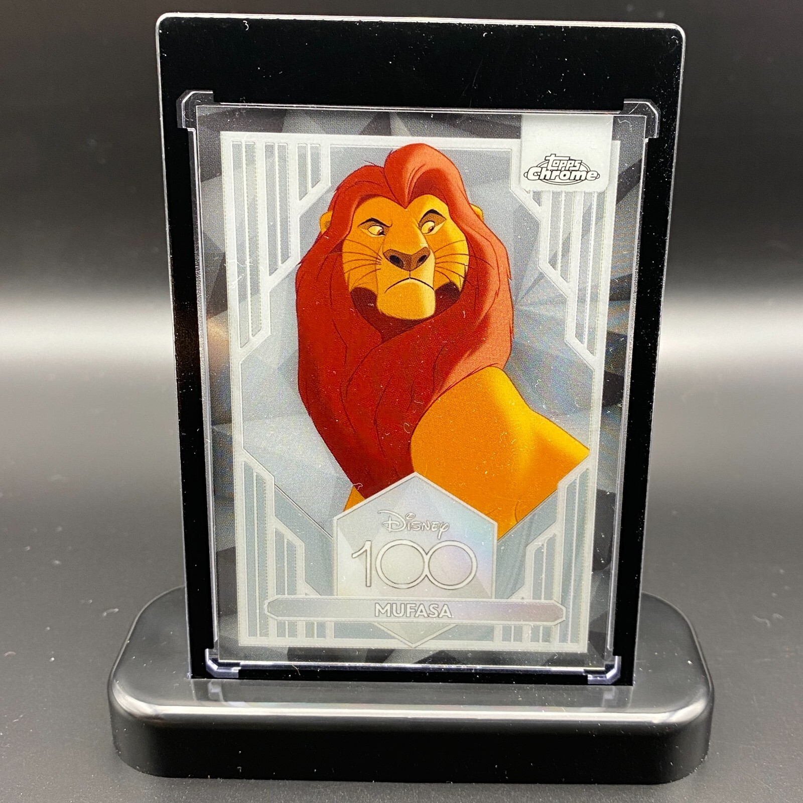Mufasa Display Collectible Gift Disney 100 Topps Chrome Card Lion King