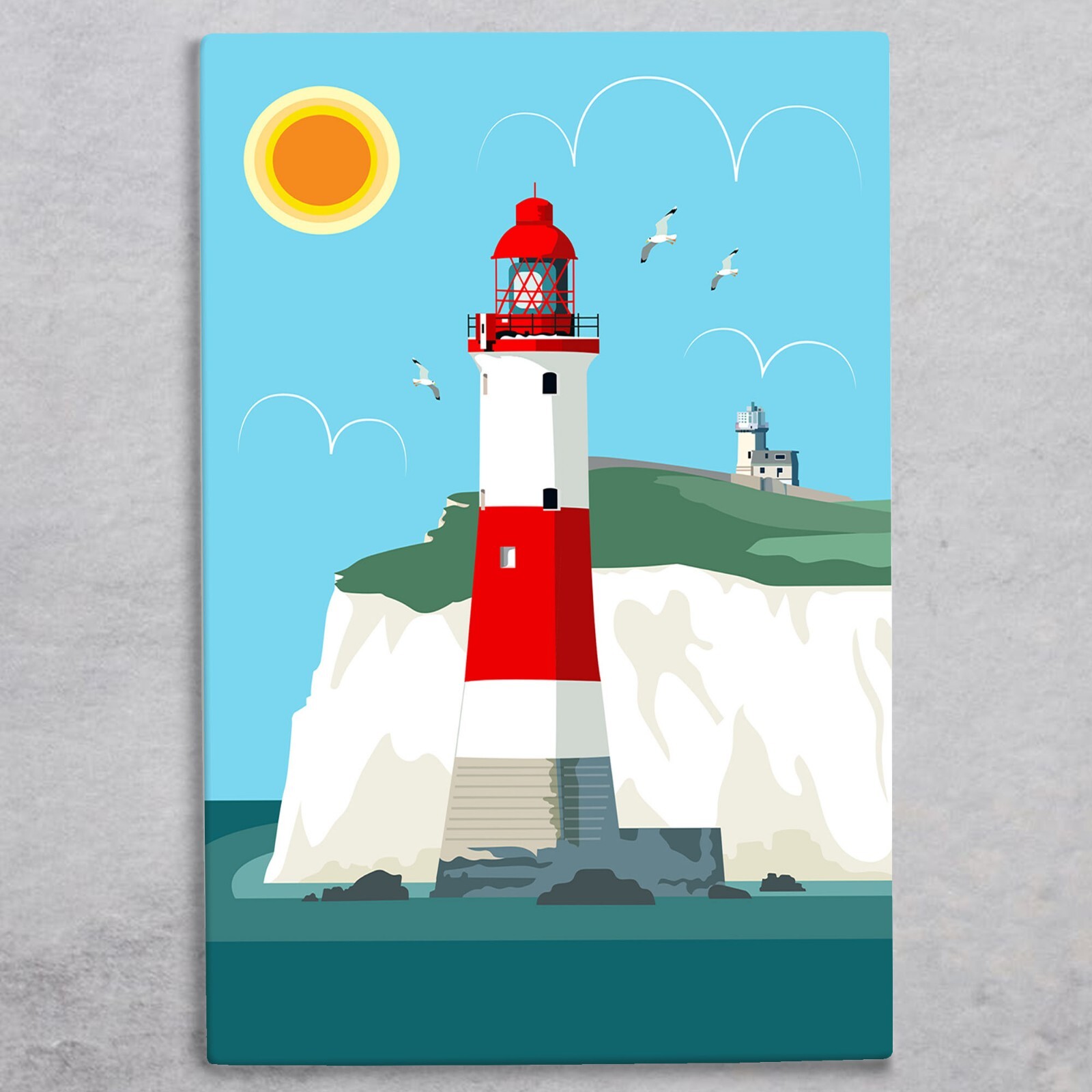 Lighthouse Ceramic Tile Picture Nautical Plaque Sign Wall Art Kate Pearson 30x20