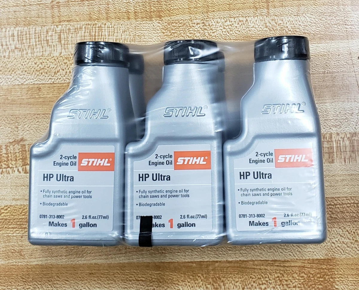 6 Stihl 2 Cycle Hp Ultra Synthetic Engine Oil Mix 2.6 Oz 1 Gallon