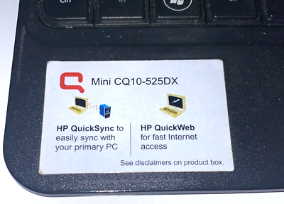HP Compaq Mini CQ10-525DX 10.1” Intel Atom 1.66GHz Laptop *PARTS