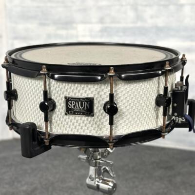 Used Spaun Snare Drum 14x6 White Holographic - Good