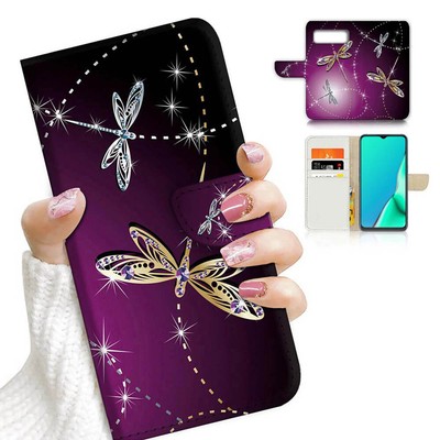 ( For Google Pixel 8A ) Wallet Flip Case Cover AJ23926 Purple Dragonfly