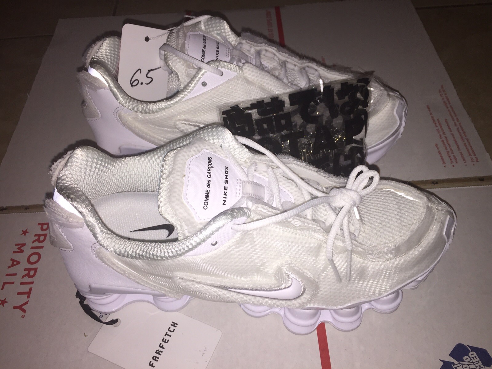 Comme Des GARCONS X Nike Shox TL White CDG US WM 9 Cj0546-100 Authentic for  sale online | eBay