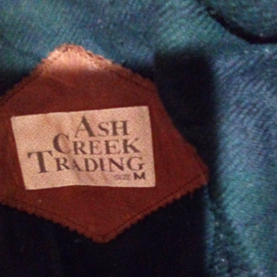 Ash Creek Trading Men's Brown Leather Field Jacket Button Front Lined Pockets 42