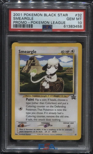 Pokemon TCG WOTC Black Star Promo #32 - Smeargle PSA 10