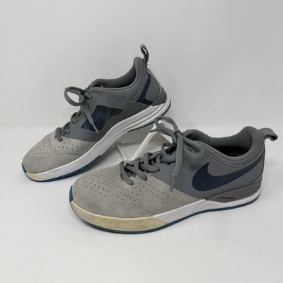 Nike SB Project BA Lunarlon Skate Shoes Cool Grey Armory Navy 599698-040 Mens 8