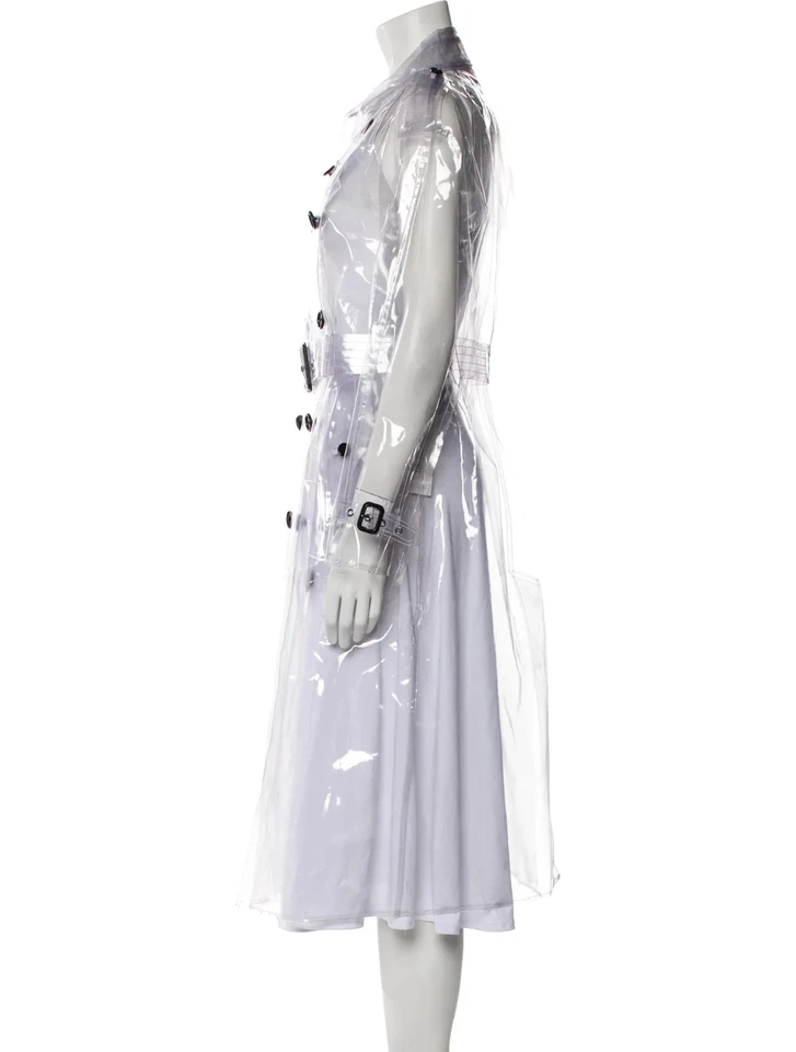 Gabardina Burberry transparente PVC chaqueta utilitaria cristal Eastheath talla US2 Foto 3 de 4