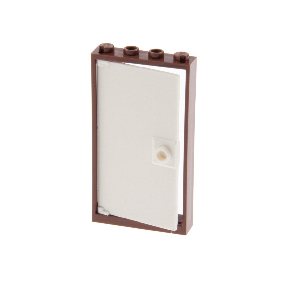 1x Lego Door Frame 1x4x6 Red Brown Door Leaf White House 4611164 60616 60596