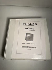 Thales IOX UHF-TV Transmitter High Power Amplifier Manual Technician Binder HTF 