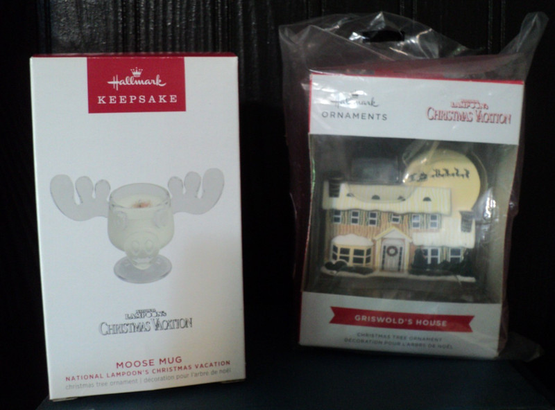 Lot of 2 Hallmark Ornament Christmas Vacation Griswold's House & Moose Mug