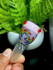 18mm Wig Wag Glass Bowl (pink)Made In The USA