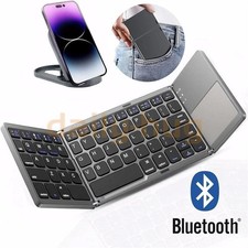 Mini Folding Wireless Bluetooth Keyboard With Touchpad for Laptop Tablet Phone