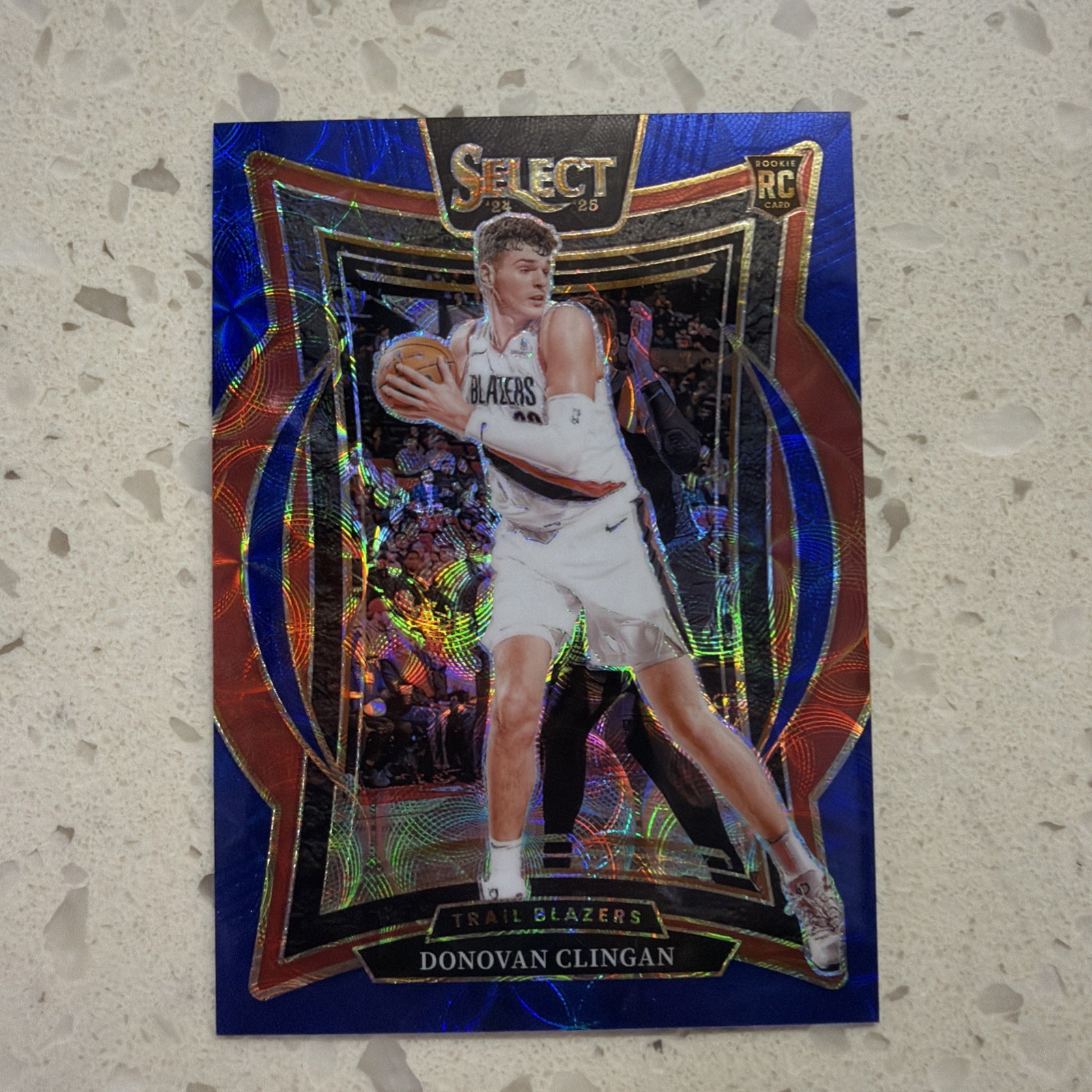 Donovan Clingan 2024-25 Panini Select RC Blue Scope SP /249 #69 Trail Blazers