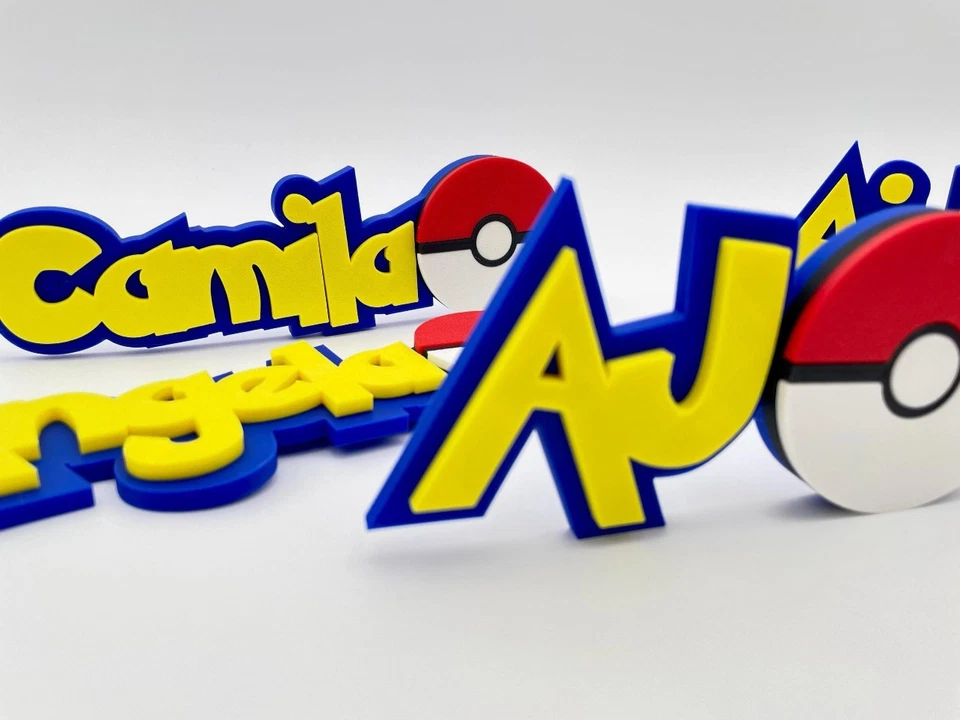 Pokemon Anime Nameplate | Personalized Desk & Wall Sign | Anime Pikachu - Image 4 of 4