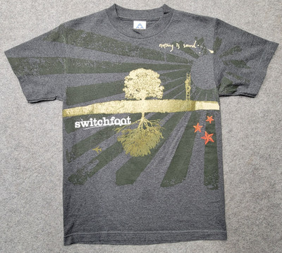 Alstyle Apparel Activewear Mens Gray T-Shirt Size S Shortsleeve Switchfoot Band