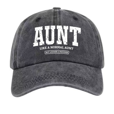 Casual Funny Aunt Life Washed Graphic Dad Hat Unisex Cotton Adjustable Gift Cap