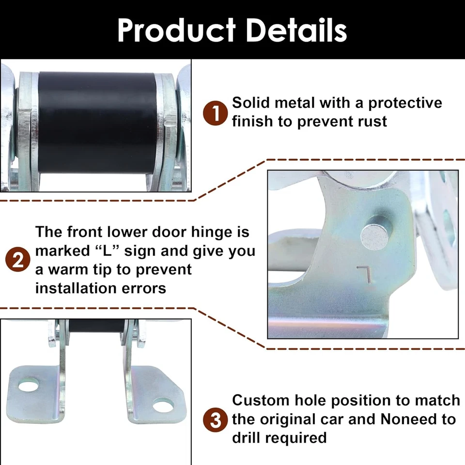 Front Driver Left Door Hinge For Chrysler 300 55113665AI Foto 4 de 4