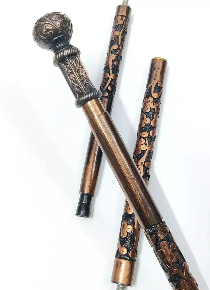 Victorian Hand Carved Royal Walking Stick Wooden Cane Luxury Style Walking Cane - Image 4 of 4