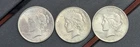 (3) Peace Silver Dollars. 1922, 1923s, 1924...BU...Lot 1197