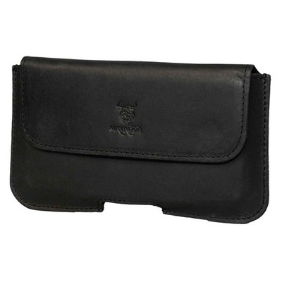 Apple iPhone 16 Pro Max 15 Pro Max Leder Gürteltasche Ledertasche Natur Schwarz
