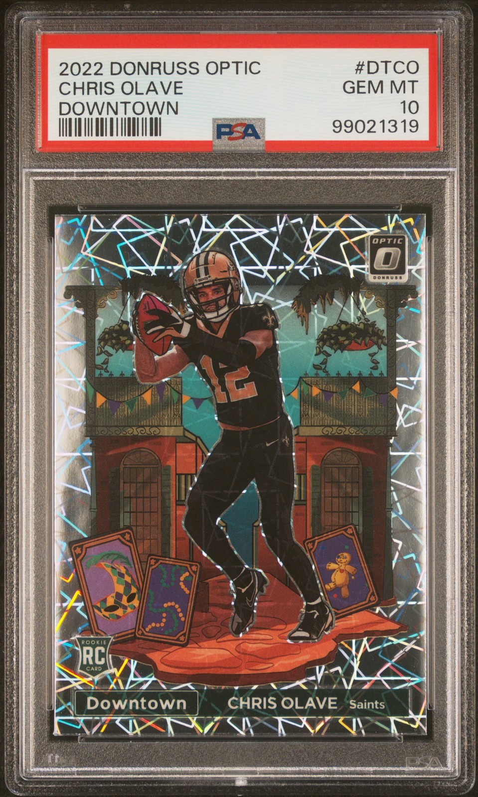 2022 Panini Donruss Optic Downtown Chris Olave #DTCO PSA 10