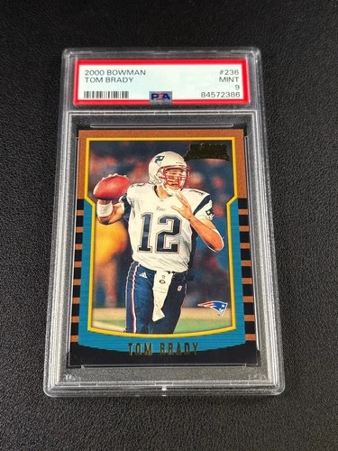 TOM BRADY PSA 9 2000 BOWMAN #236 ROOKIE RC PATRIOTS MINT