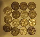 Lot Of 15 90% Silver Franklin Half Dollars 1951 (5) 1952 (2) 1953 (2) 1954 (4)