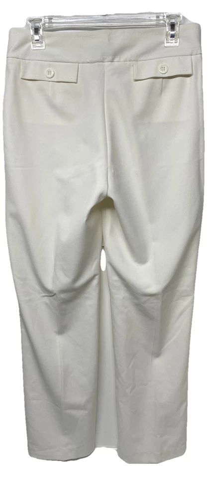 Pantalones de vestir Uniform John Paul Richard marfil elásticos talla 8 Foto 2 de 4