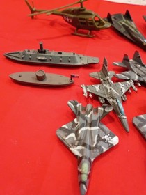 Vintage LGTI 1993 Micro Machines Military Tanks Aircraft Vehicles Boats 23 Pcs