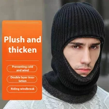Thick Knitted Balaclava Windproof Thermal Full Face Hood Outdoor Sports Gear