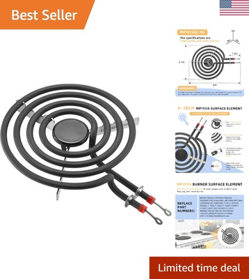 #ad 6 Inch 1500W Coil Electric Range Burner Element Easy Install for Whirlpool $17.99