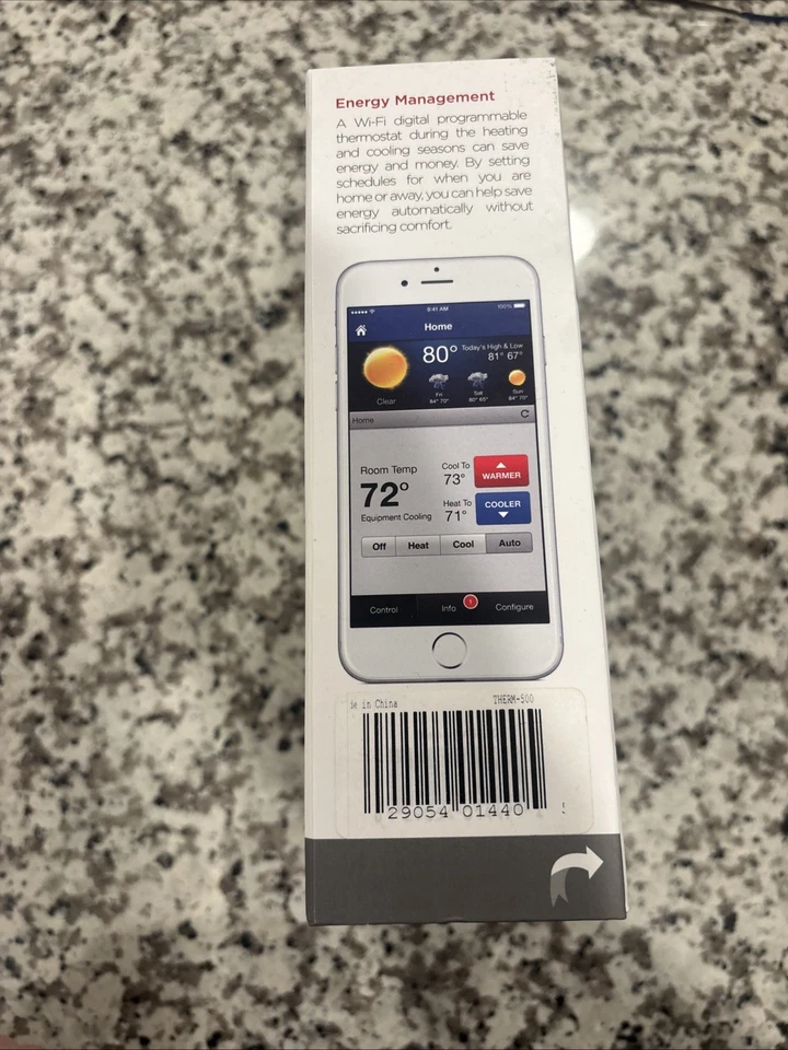 First Alert Onelink Touchscreen Wi-Fi Thermostat-Therm - 500. NEW SEALED - Image 2 of 4