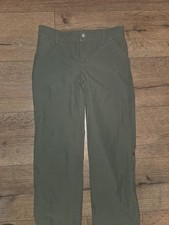 North Face Sz S 7-8 Olive Green Lightweight Nylon Hiking Pants Quick Dry
