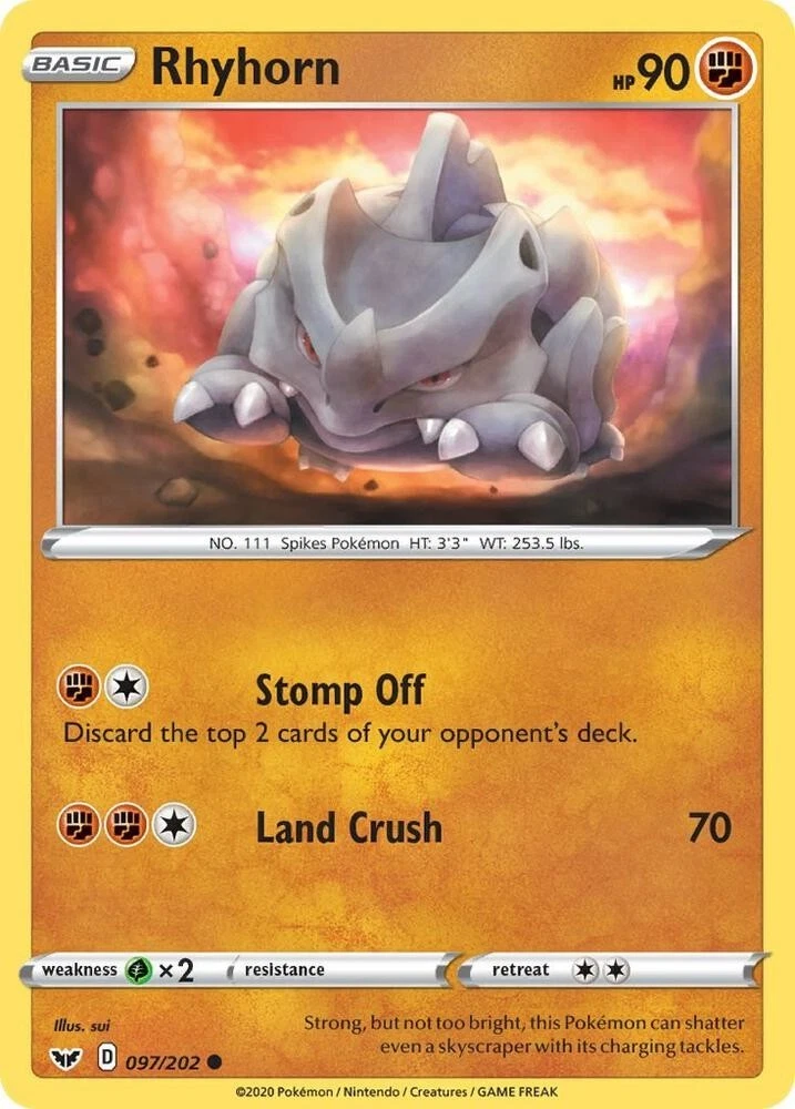 Rhyhorn Pokémon TCG Cards for sale | eBay