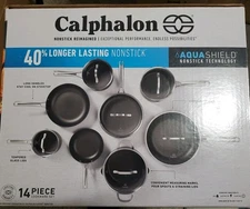 *New* Calphalon Classic 14pc Cookware Set  Hard Anodized Nonstick
