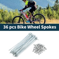 1 Set 14G 116mm Length Bicycle Spokes Nipple Carbon Steel Galvanized Universal